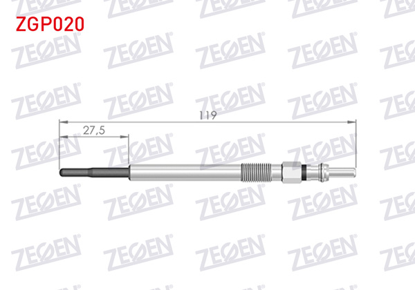 ZEGEN ZGP020 | Kızdırma Buji 11V (Euro 4) Fiat Linea 1.3Mjt 2007-/ Albea 1.3Mjt 2007-/ Doblo 1.3Mjt 2005-/ Opel Corsa D 1.3 CDTI 2006-2014 / Astra H 1.3 CDTI 2004-2010 | 10 Adet
