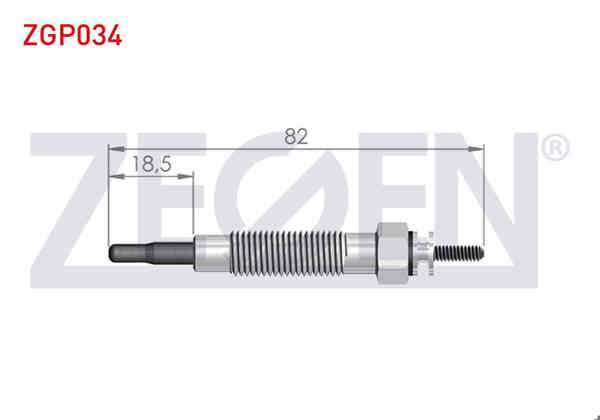 ZEGEN ZGP034 | Kızdırma Buji 11V Mitsubishi L300 (P0w,P1w) 2.5D 1986-2006 / L200 (K7t,K6t) 2.5D 1996-2007 | 10 Adet