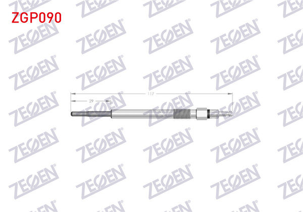 ZEGEN ZGP090 | Kızdırma Buji 7V Volkswagen Golf V 2006-/ Jetta III 2007-2010 / Passat 2005-/ Touran 2006-/ Audi A3 / A4 / A6 / 2.0 TDI | 10 Adet