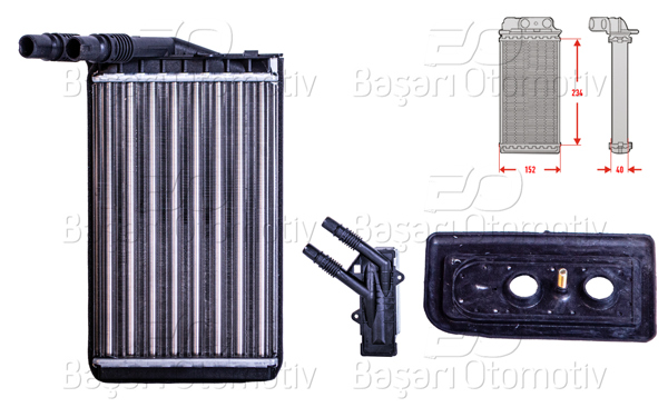 AUTOLUX 7701205538 | Kalorifer Radyatörü Mekanik Mt-At 234X152x40 mm Renault Kangoo 1.2 1.5 1.6 16V 97 >
