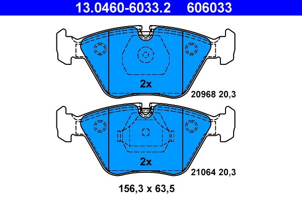 ATE 130460-60332 | Ön Fren Balatası BMW E32 E34 E36 M3 E34 M5