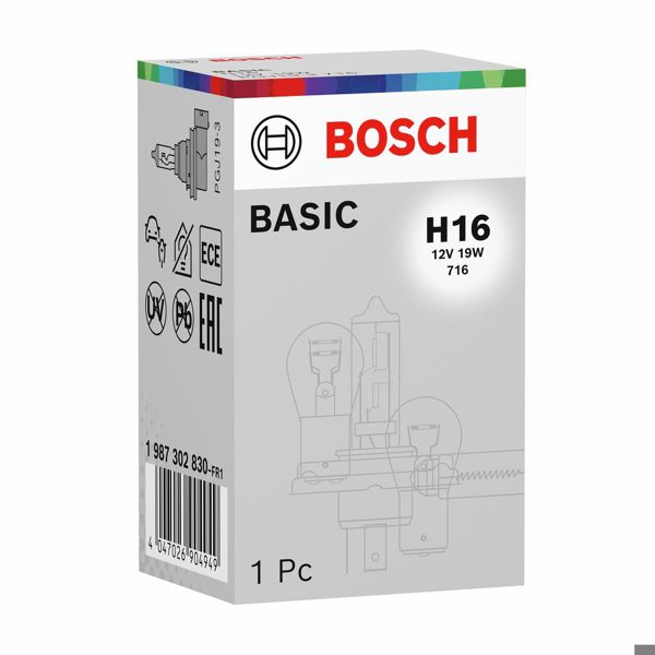 BOSCH 1987302830 *10 | Ampül Basıc H16 12V 19W Pgj19-3 | 10 Adet