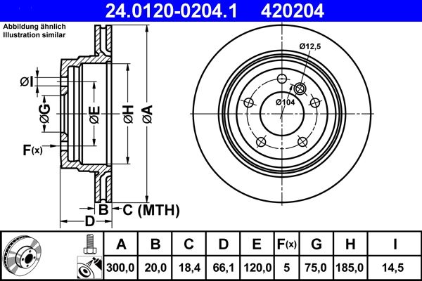 ATE 24.0120-0204.1 | Fren Diski | 2 Adet