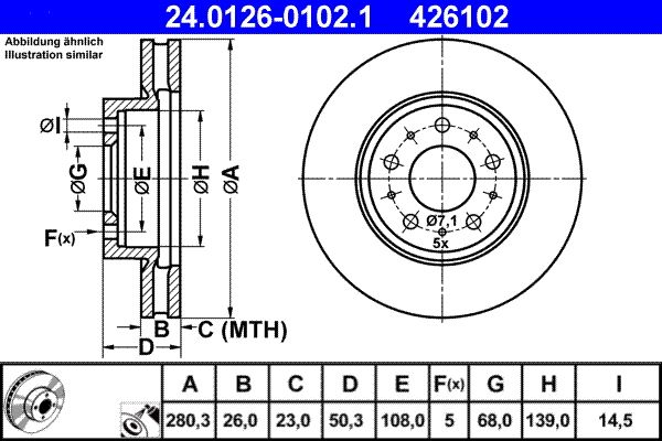ATE 24.0126-0102.1 | Fren Diski | 2 Adet