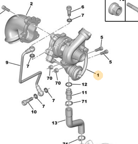 SUPSAN U005 | Turbo Citroen C2 C3 Ford Fiesta Fusion Mazda 2 Peugeot107 206 307 14 HDI 8V Dv4
