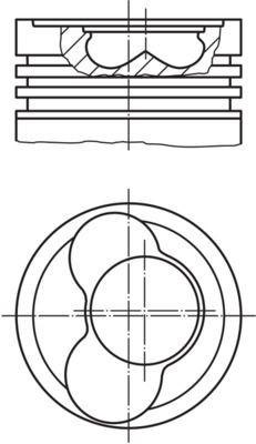MAHLE 0305902 | Piston + Segman 81.51mm 0.50mm (3-4-5 Silindir) VW Lt35 T4 2.5 TDI ACV Anj 98 > | 3 Adet