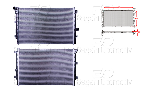 WISCO 1113289-00 | Su Radyatörü Brazing Mt-At 446X648x26 mm VW Caddy 2.0 TDI 15 > . Passat CC 2.0 TDI 12 >