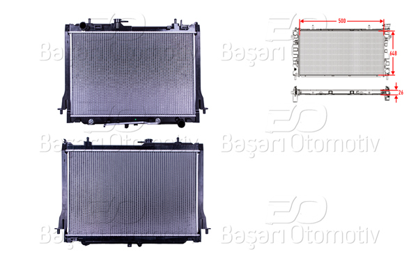 WISCO 3113538-00 | Su Radyatörü Brazing At 500X648x26 Isuzu D-Max 2.5 TD 12 >