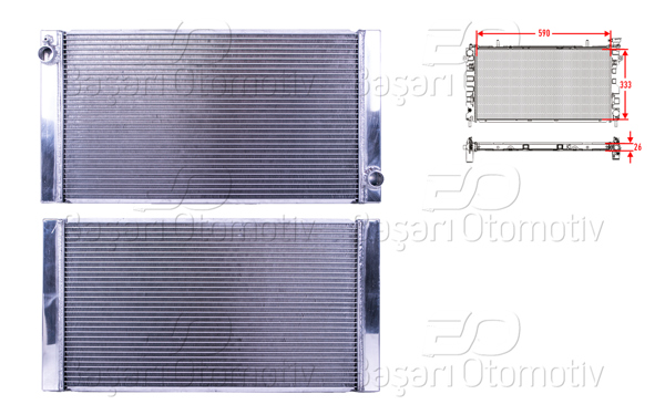 WISCO 3113554-00 | Su Radyatörü Brazing Mt 590X334x24 Mini Cooper R56 05-13. R55 Clubman 06-14. R57 Cabrıo 07-15 R58 Coupe. R59 Roadster 10-15 R60 Countryman 10-16 1.6Tdı. 1.6Turbo 07 >