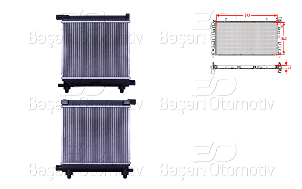 WISCO 3113582-00 | Su Radyatörü Brazing Mt 293X343x36 Mercedes-Benz W201 C124 S124 W124 190 20 23E E20 230Ce 200 T200 Te 230 Te 82 >