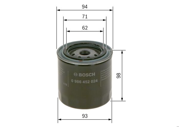 BOSCH 0986452024 | Yağ Filtresi
