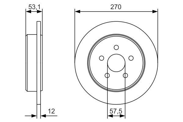 BOSCH 0986479B08 | Fren Diski-Arka