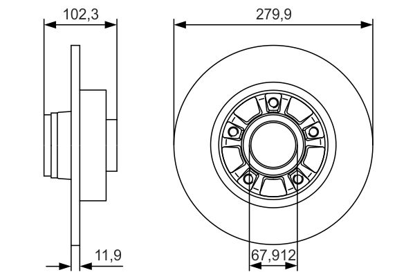 BOSCH 0986479S44 | Fren Diski-Arka