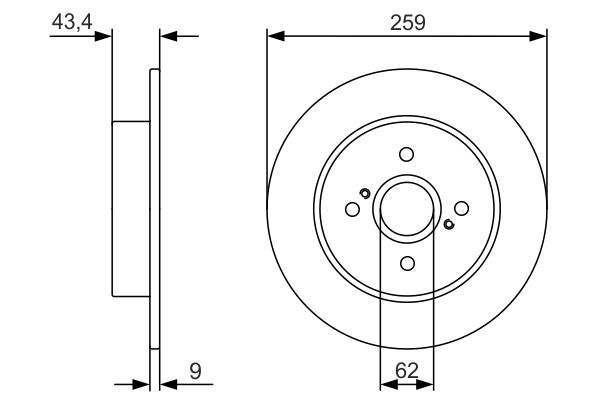 BOSCH 0986479V07 | Fren Diski-Arka