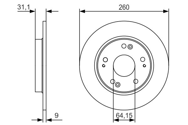 BOSCH 0986479V21 | Fren Diski-Arka