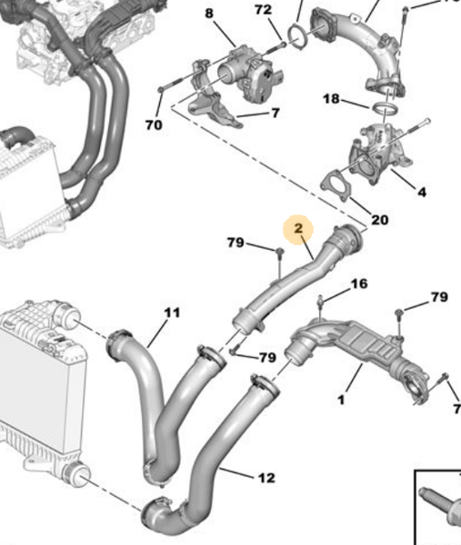 MOPAR (PSA) 9831710780 | Hava Rakoru C4 X (C43)