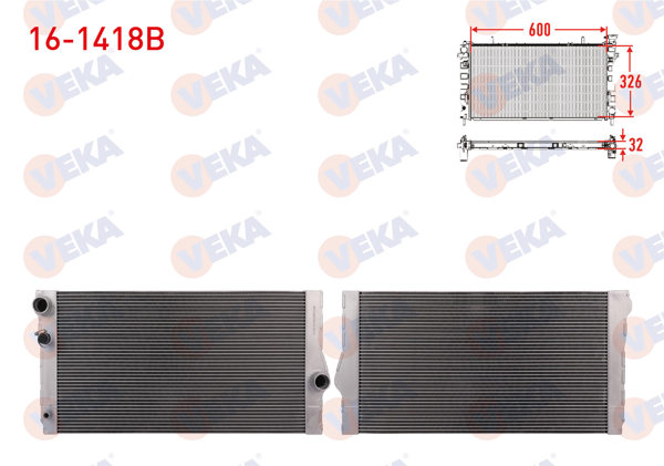 VEKA 16-1418B | Su Radyatörü Brazing BMW 5 Serisi (F10) 520 D A-T Ac + 2010 -