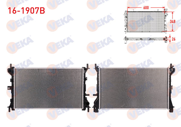 VEKA 16-1907B | Su Radyatörü Brazing Ford Focus I (Daw,Dbw) 1.6İ 16V M-T 1998-2004