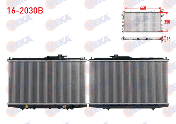 VEKA 16-2030B | Su Radyatörü Brazing Honda Accord VI (Cg,Ck) 1.8İ A-T / M-T-2.0İ 16V A-T / M-T 1997-2003