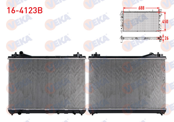 VEKA 16-4123B | Su Radyatörü Brazing Suzuki Grand Vitara II (Jt) 1.9 Ddıs M-T 2005 -