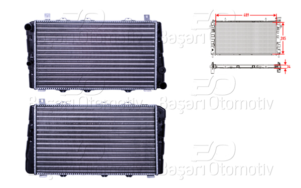 AUTOLUX 1113049-22 | Su Radyatörü Mekanik Mt 489X285x34 Skoda Favorit Felicia 93 >