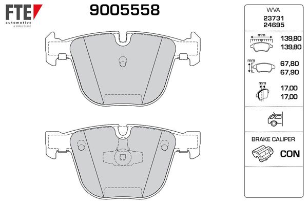 FTE 9005558 | Fren Balatası Arka