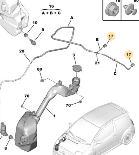 Citroen C2 2002-2009 Ön Fiskiye Memesi FROW Marka Adet Fiyat