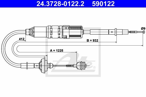ATE 24.3728-0122.2 | Debriyaj Teli