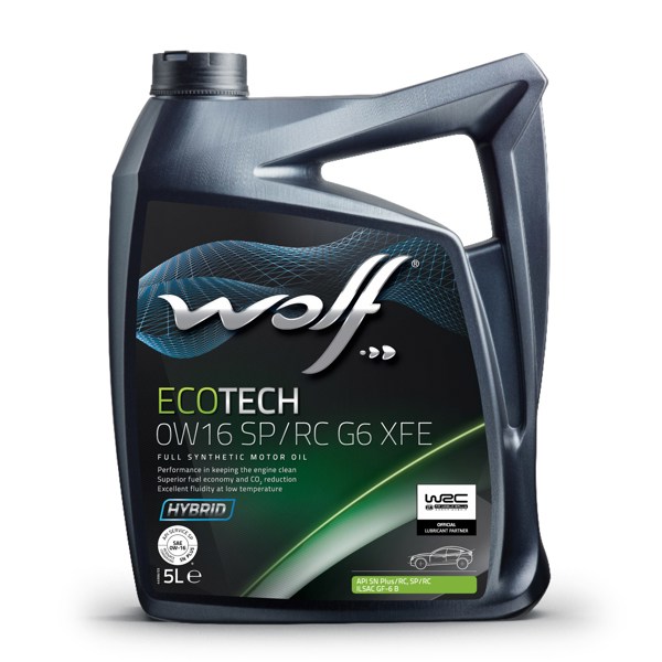 WOLF 1047250 | Motor Yağı Ecotech 0W16 Sp-Rc G6 Xfe 5L
