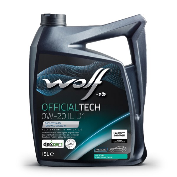 WOLF 1054571 | Tam Sentetik Motor Yağı Offıcıaltech 0W20 Il D1 4L Dexos1-Gen3 Onaylı