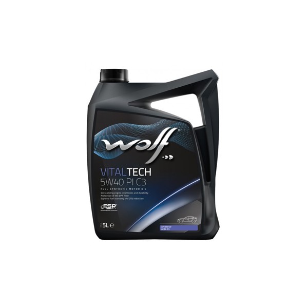 WOLF 8303012 | Tam Sentetik Motor Yağı Vıtaltech 5W40 Pı C3 5L Mb229.51 VW-505 Onaylı