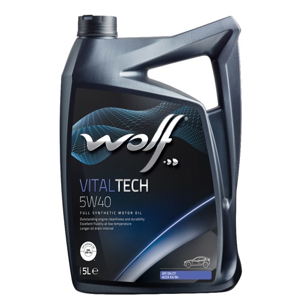 WOLF 8311291 | Tam Sentetik Motor Yağı Vıtaltech 5W40 A3-B4 5L Porsche-A40 Mb229.3 Onaylı