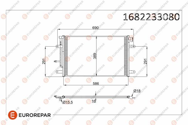 EUROREPAR 1682233080 | Erp Klima Radyatörü Audi A4 B7 Seat Exeo