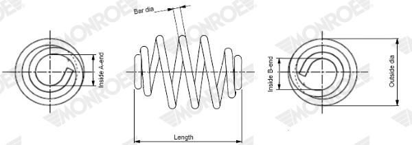 MONROE SN0427 | Helezon Yayı Arka Opel Astra G 98-05