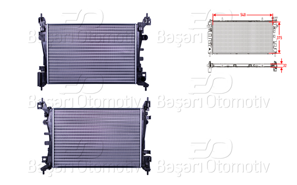 AUTOLUX 2113065-22 | Su Radyatörü Mekanik Mt 540X378x23 mm Opel Corsa D Z10xep Z12xep Z14xep 07 >