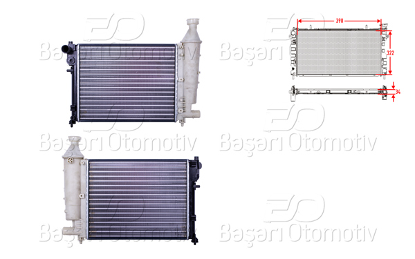 AUTOLUX 3113009-22 | Su Radyatörü Mekanik Mt 391X322x23mm Citroen Saxo Peugeot106 1.0 I 1.1 I 1.4 1.6 I 96-04