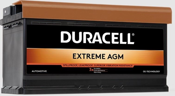 DURACELL DE95AGM | Akü 95Ah 850En L5 Agm Star-Stop Düz (354X175x190) BMW VW Audi Mercedes