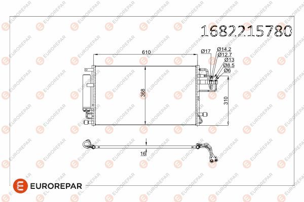 EUROREPAR 1682215780 | Klima Radyatörü