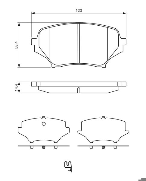 BOSCH 0986494322 | Disk Balata-Ön | 1 Adet