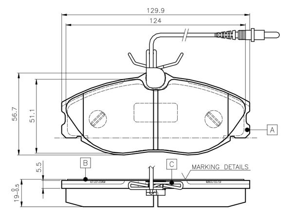 BOSCH 0986TB2035 | Disk Balata-Ön | 1 Adet