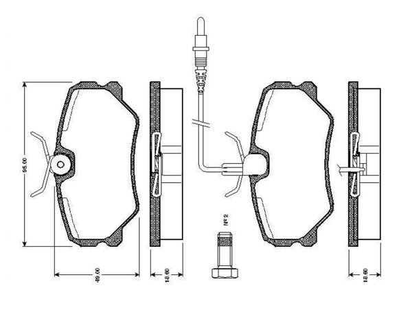 BOSCH 0986TB2135 | Disk Balata-Ön | 1 Adet