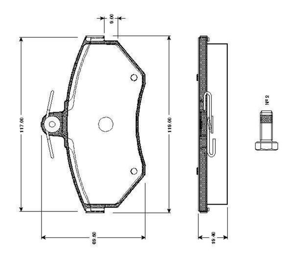 BOSCH 0986TB2311 | Disk Balata-Ön | 1 Adet