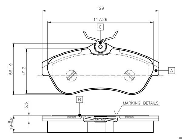 BOSCH 0986TB2419 | Disk Balata-Ön | 1 Adet