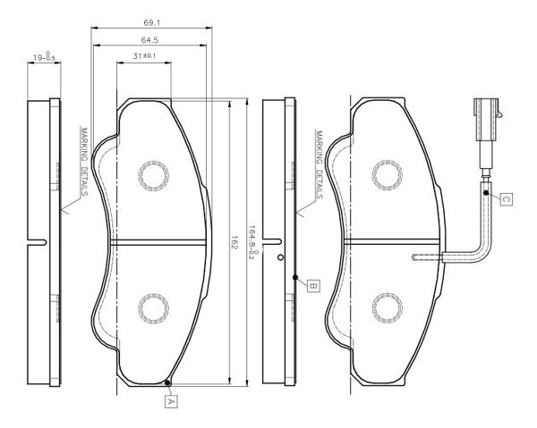 BOSCH 0986TB2431 | Disk Balata-Ön | 1 Adet