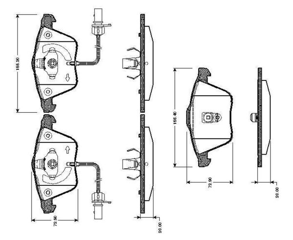 BOSCH 0986TB2436 | Disk Balata-Ön | 1 Adet