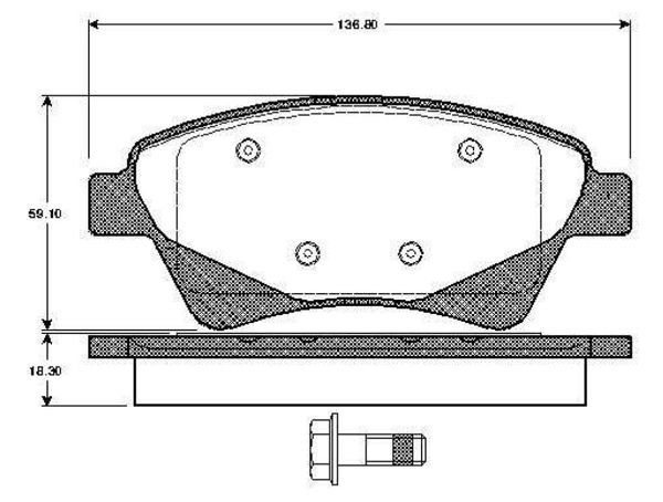 BOSCH 0986TB2852 | Disk Balata-Ön | 1 Adet