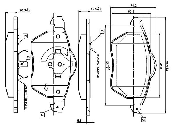 BOSCH 0986TB3068 | Disk Balata-Ön | 1 Adet
