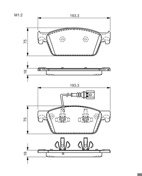 BOSCH 0986TB3163 | Disk Balata-Ön | 1 Adet