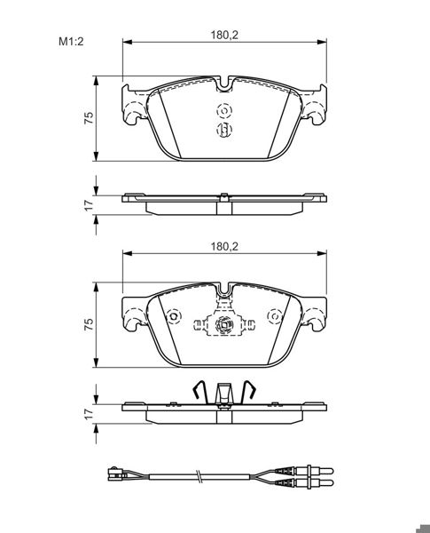 BOSCH 0986TB3183 | Disk Balata-Ön | 1 Adet
