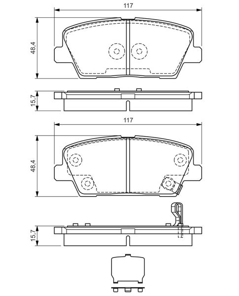 BOSCH 0986TB3189 | Disk Balata-Arka | 1 Adet